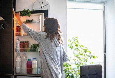 Ingrediente fresco en el refrigerador para evitar formación de moho