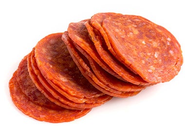 Pepperoni en rodajas para usar recetas con pepperoni 