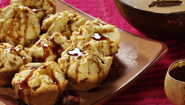 Postre con salsa de panela