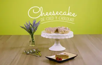 CHEESECAKE DE COCO Y CHOCOLATE