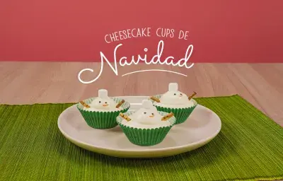 Cheesecake cups de Navidad