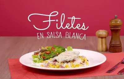 Filete de res en salsa blanca