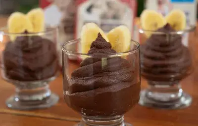 Mousse de chocolate y banana