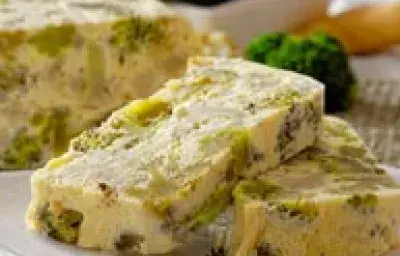 Budín Cremoso de Brócoli y Coliflor