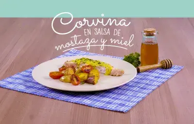 Corvina en salsa de mostaza