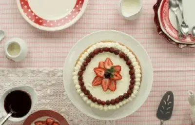 Cheesecake de mora y frutilla