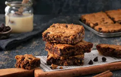 Blondies de Canela y Chispas de Chocolate