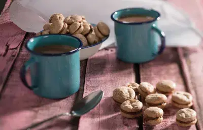 Macarrones de chocolate y dulce de leche