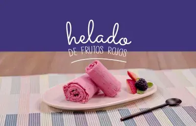 Helado de frutos rojos