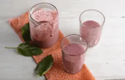 Shake de avena y frambuesas