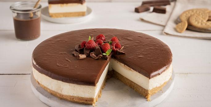 Cheesecake de Chocolate Fácil y sin Horno (condensada)