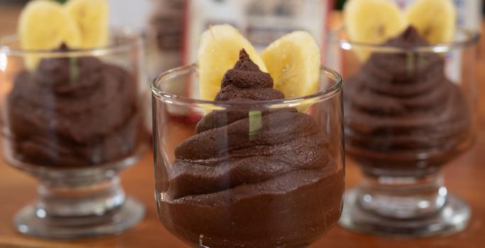 Mousse de chocolate y banana