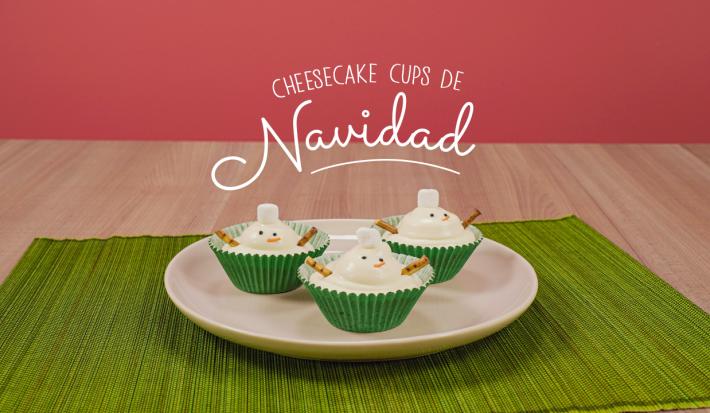 Cheesecake cups de Navidad