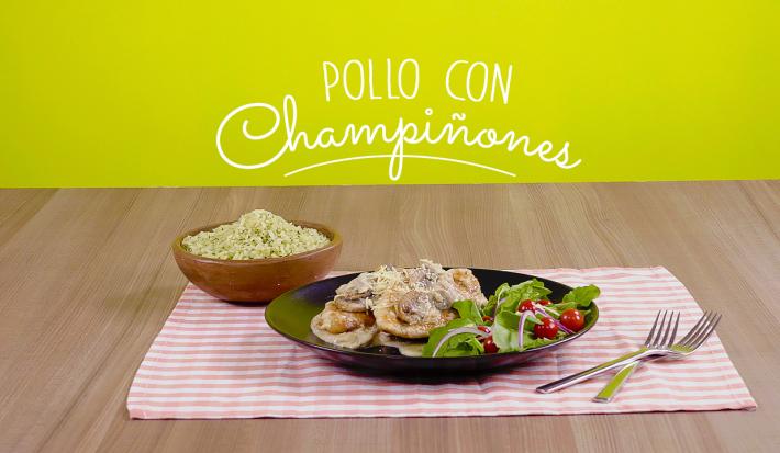 Pollo con champiñones