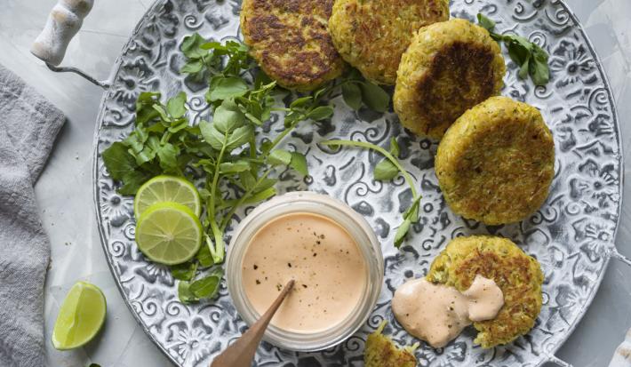 Tortillas de cangrejo con mayones