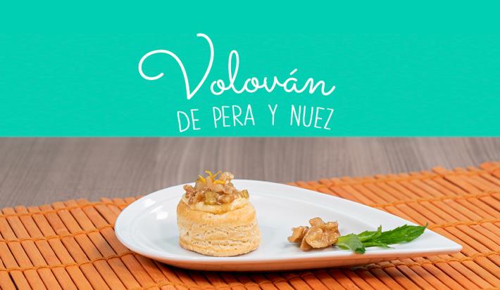 Volovan de pera y nuez