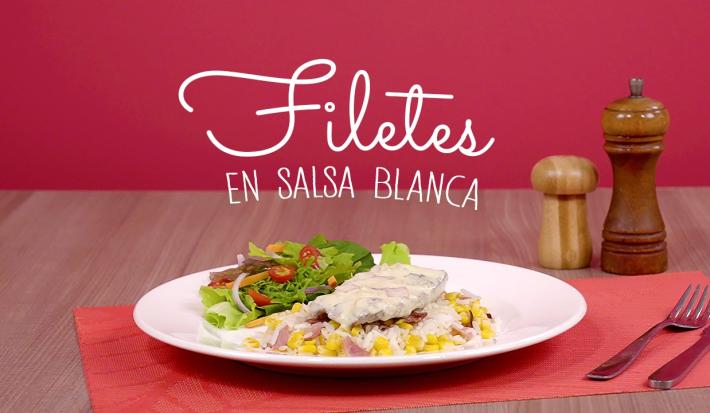 Filete de res en salsa blanca