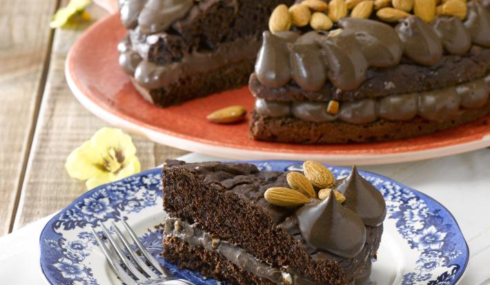 Pastel de Chocolate y Almendras sin Azúcar