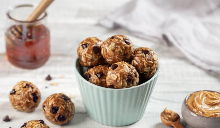 Bolitas energéticas de mantequilla de maní