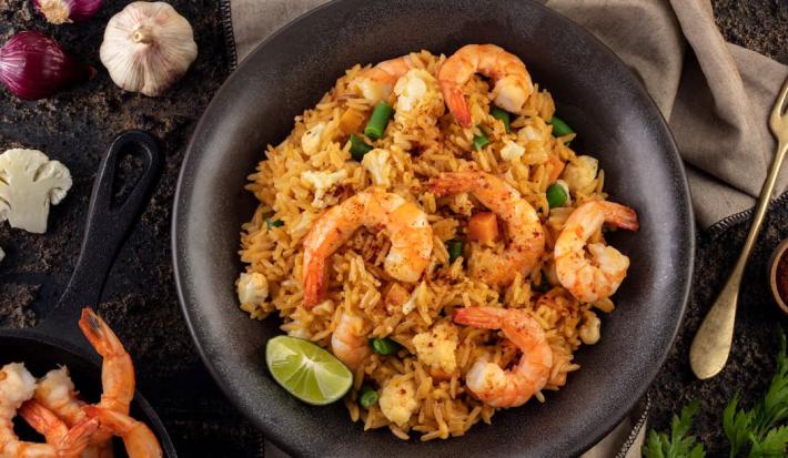 Arroz con Camarones al Chipotle