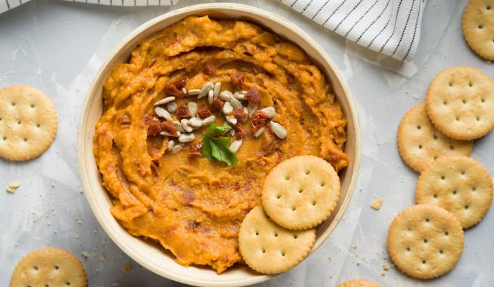 Cremoso de calabaza con tomates secos