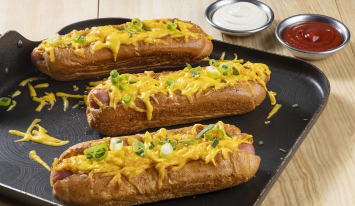 Hot Dog de Queso con Grill