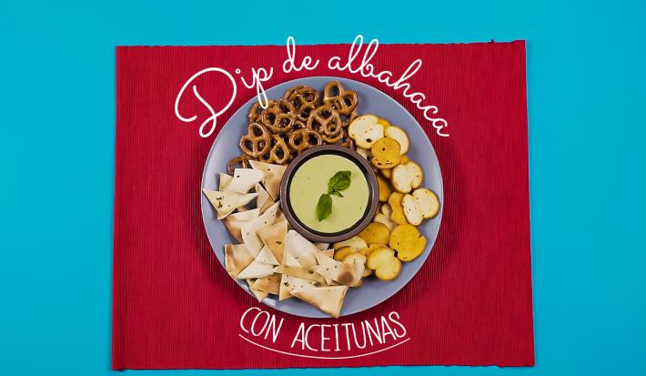 Dip de Albahaca con aceitunas