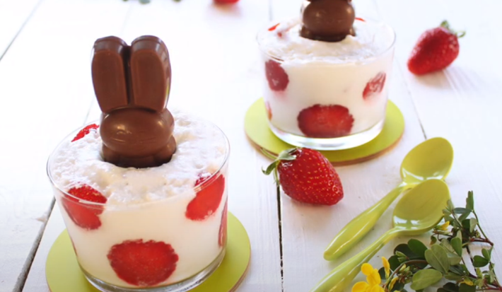 Espuma de coco con KITKAT® Bunny